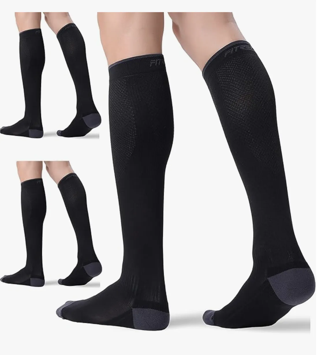 3 Pairs Compression Socks for Women and Men 20-30mmHg-Circulation Support Socks