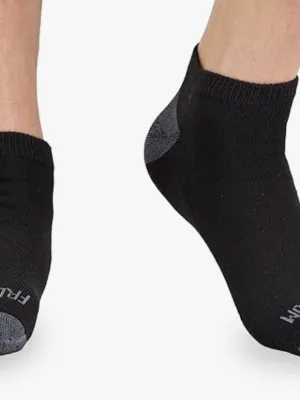 Fruit of the Loom Men's Dual Defense Ankle Socks, Odor Protection with Half Cushion, Multi-Packs