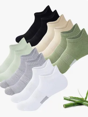 Niorasen Ankle Socks for Women, 6 Pairs Breathable Bamboo Viscose Low Cut Thin Socks,Moisture Wicking Casual Sports Running