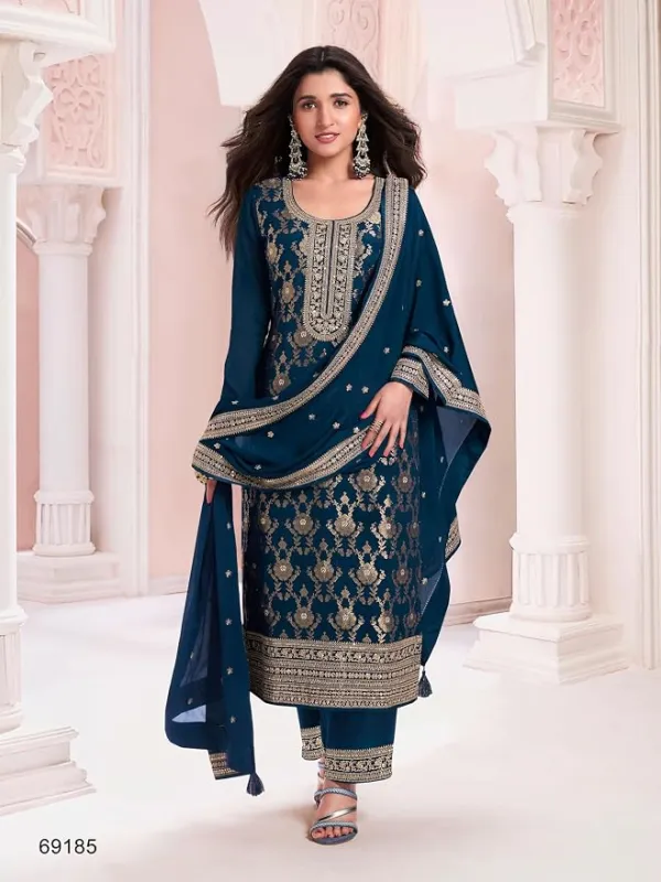 Product indian salwar kameez ready to wear Eid festival embroidered wedding plus Image