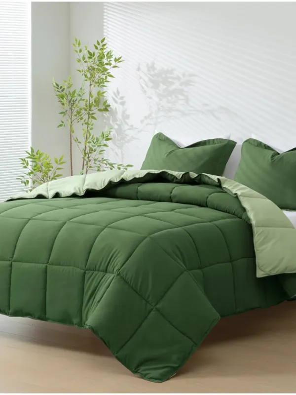 Product 3pc Green Queen Size Comforter Set Image