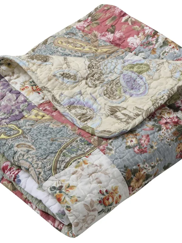 Product Greenland Home Blooming Prairie Quilted Patchwork Throw Image